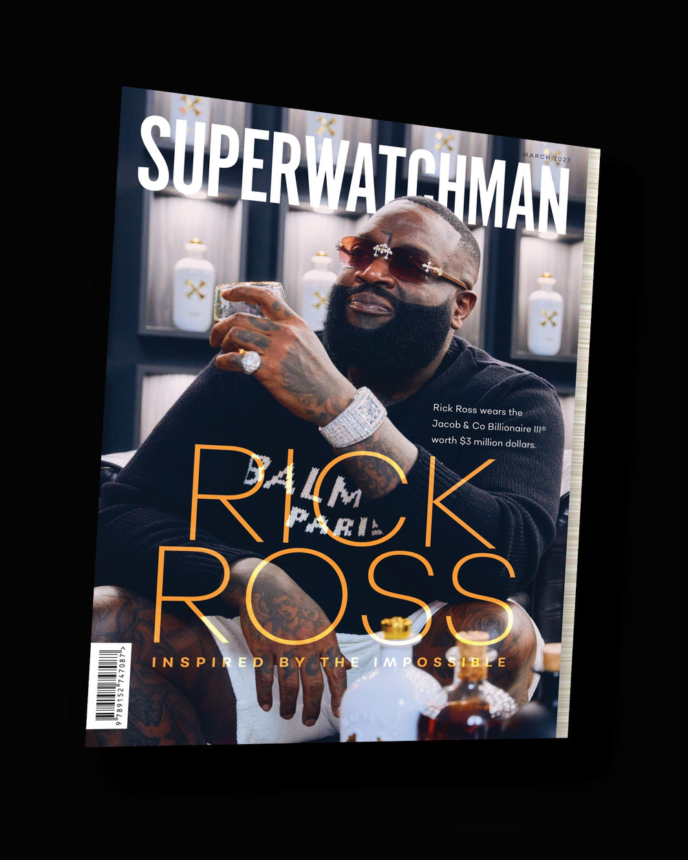 Original Superwatchman 2023 print magazine cover featuring Rick Ross