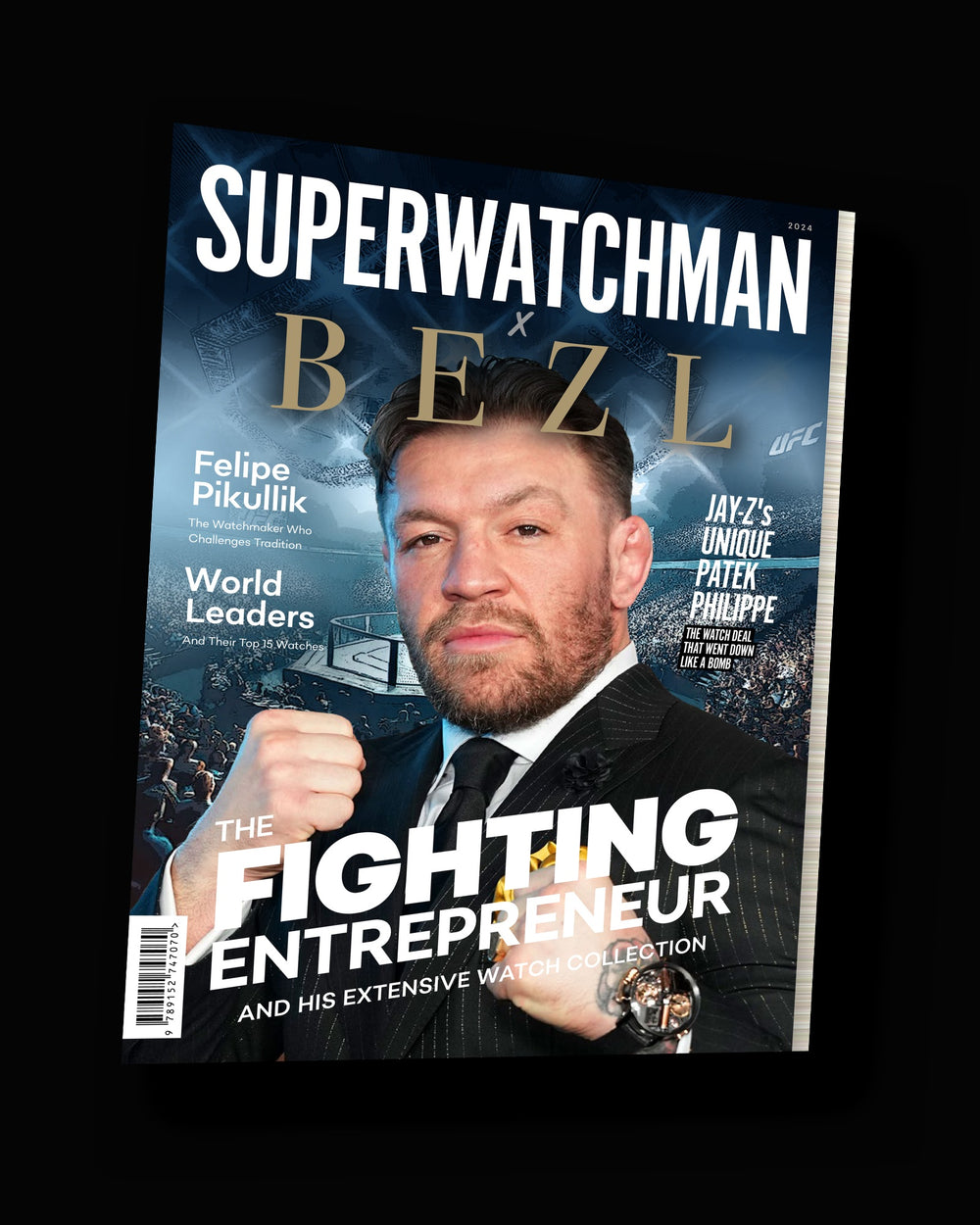 Original Superwatchman 2024 print magazine cover featuring Conor McGregor